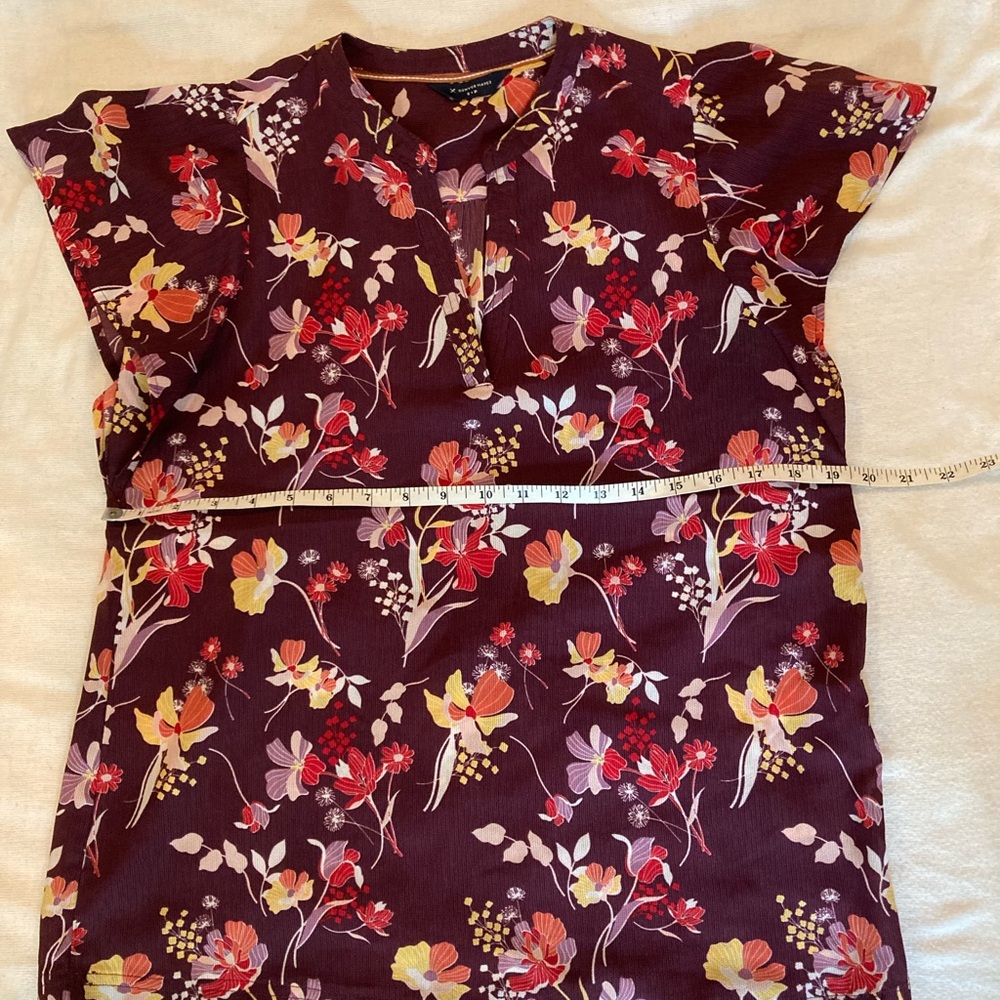 Denver Hayes Floral Blouse - Burgundy and Multicolor